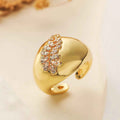 Light Luxury Zircon Geometric Open Ring - Norellé