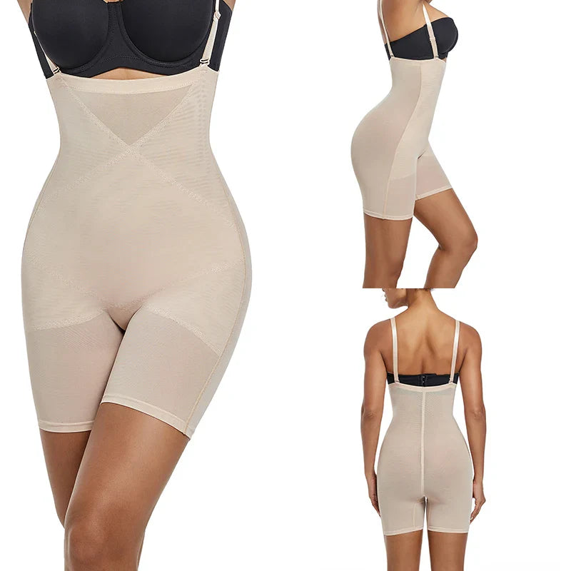 Light Shapewear Bodysuit Body Shaper Women - Beige 802 / S