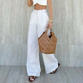 Linad Street Chic White Wide Leg Pants Women