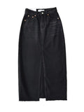 Long Denim Skirts For Women - black / M