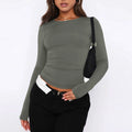 Long Sleeve T-Shirts For Women - Gray / XL