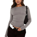 Long Sleeve T-Shirts For Women - Light Gray / L