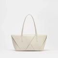 Long Woven Shopper Bag - Beige