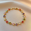 Love Fashion Ornament Micro-inlaid Vintage Bracelet - Colorful - electronic accessories