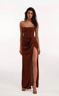 Luxury Evening Gown Strapless Banquet Dress