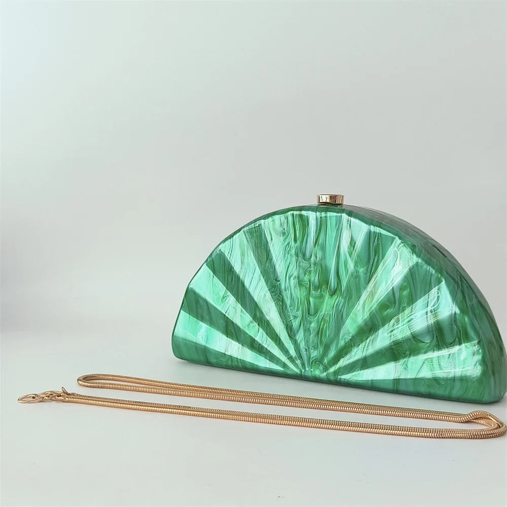 Marble Mini Beach Evening Bag Women - snake chain