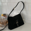 Matte Leather Large Capacity Handbag - coffee / 30x 9x21cm