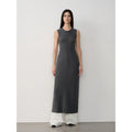 Merino Wool Extra Long Sleeveless Knit Dress - Gray / S（4-6） - Women’s Fashion - Clothing
