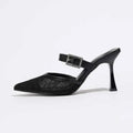 Mesh Breathable High Heels Ladies Pointed Toe Sandals