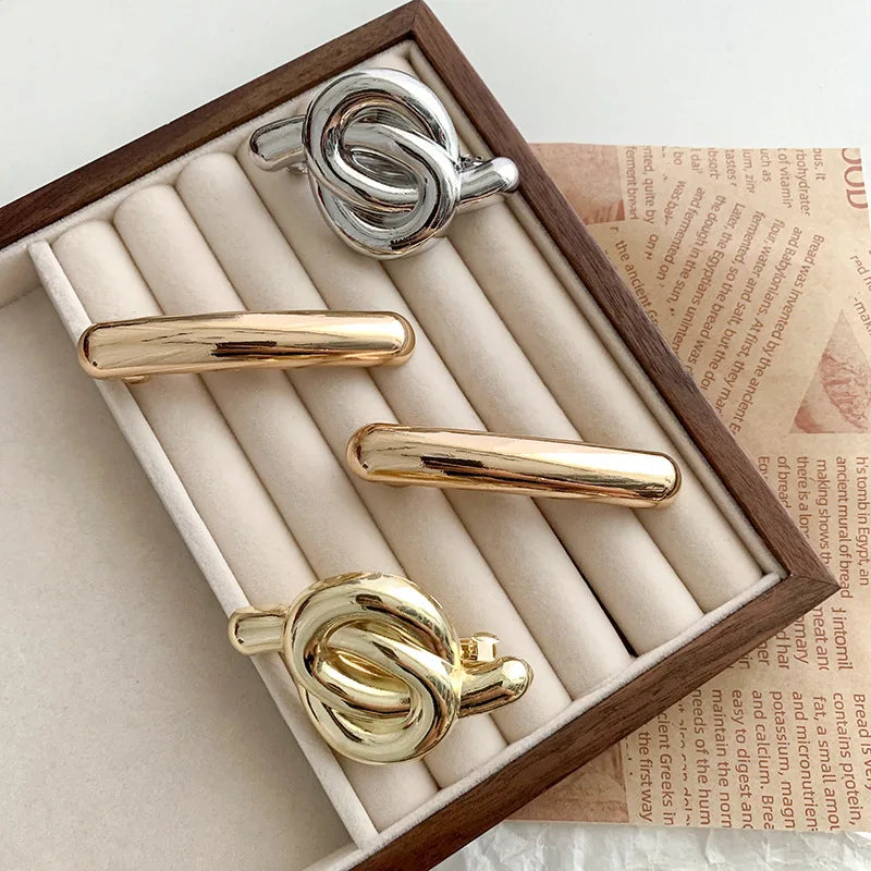 Metal Irregular Golden Rubber Bands Elastic Hair Scrunchies