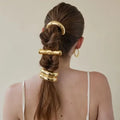 Metal Irregular Golden Rubber Bands Elastic Hair Scrunchies