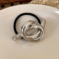 Metal Irregular Golden Rubber Bands Elastic Hair Scrunchies - Silver5