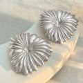Metal Liquid Lava Ring Water Drop Hug Finger Earrings Suit - Ear Studs White K 3539 - electronic accessories