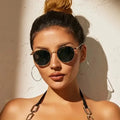 Metal Round Frame Vintage Casual Sunglasses