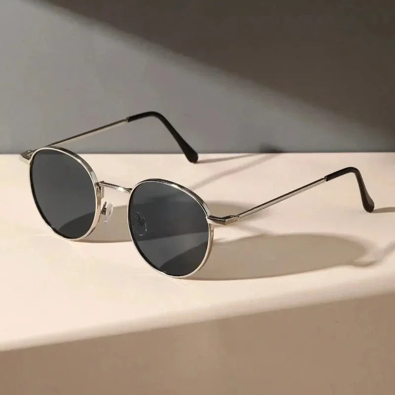 Metal Round Frame Vintage Casual Sunglasses