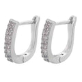 Micro-inlaid Colorful Crystals Ear Clip Horseshoe - White Gold Color Diamond - electronic accessories