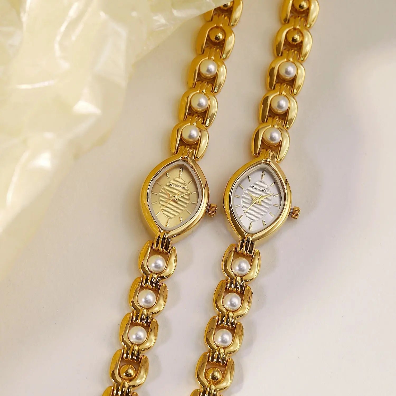 Mid-ancient Light Luxury Imitation Pearl Elegant Women’s Watch - electronic accessories