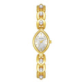 Mid-ancient Light Luxury Imitation Pearl Elegant Women’s Watch - Gold White - electronic accessories