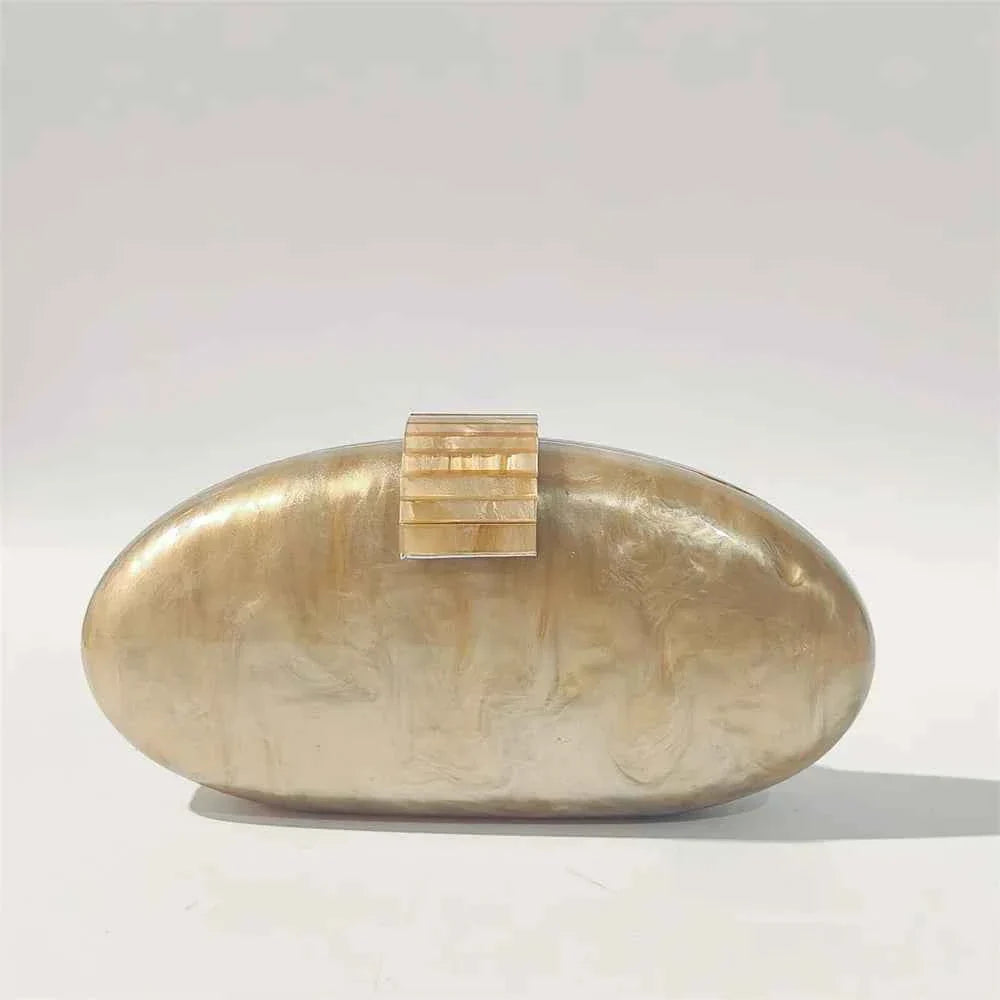 Mini Marble Bag Champagne Evening Clutch Bag