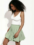 Mini Skirt High Waist Ruffle Vintage - Other