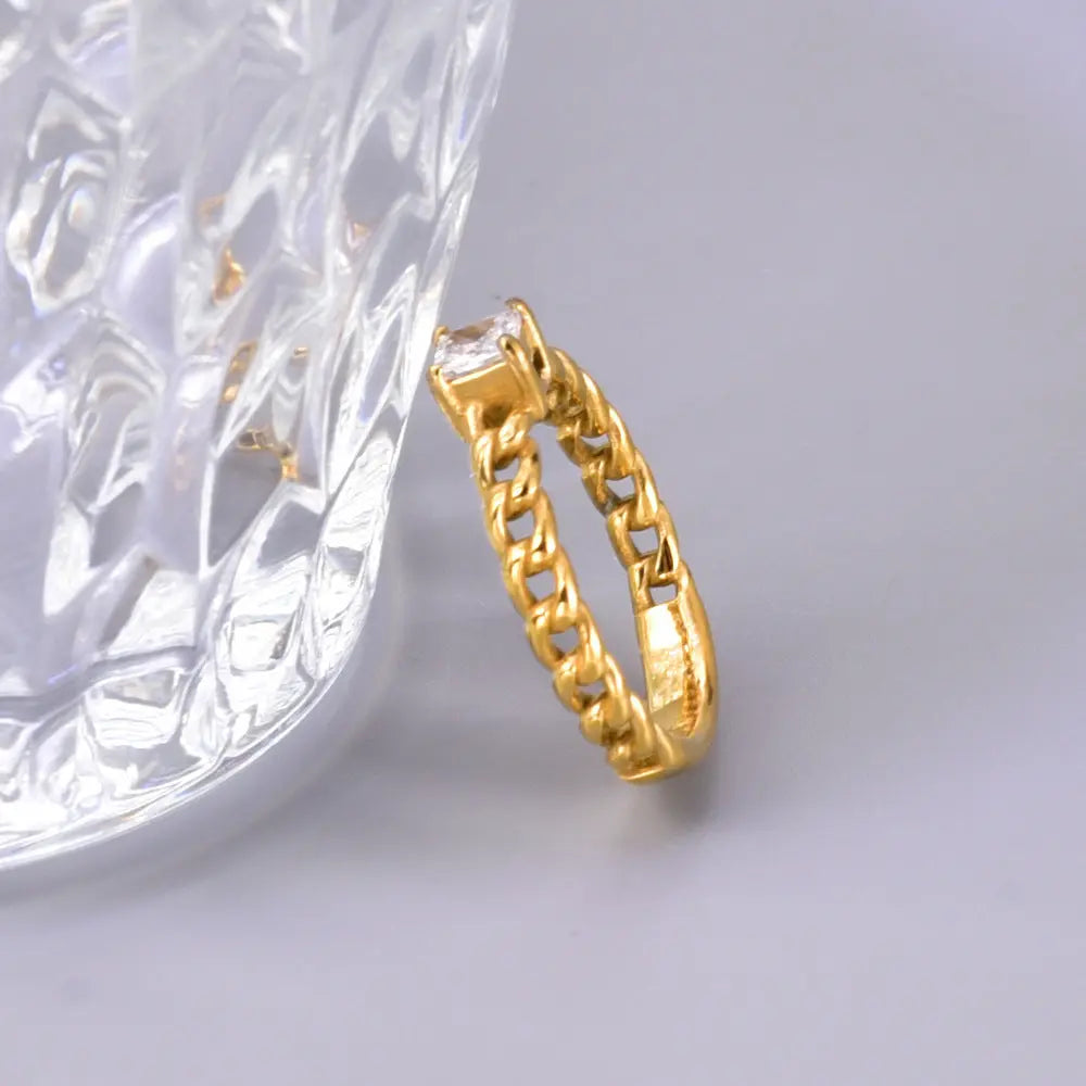 Mixed Batch Chain Style Square Zircon Ring - electronic accessories