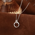 Mobius Ring Double Buckle Necklace For Women - Silver / S999 Sterling Material - electronic accessories