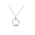 Mobius Ring Double Buckle Necklace For Women - Silver / S999 Sterling Material - electronic accessories