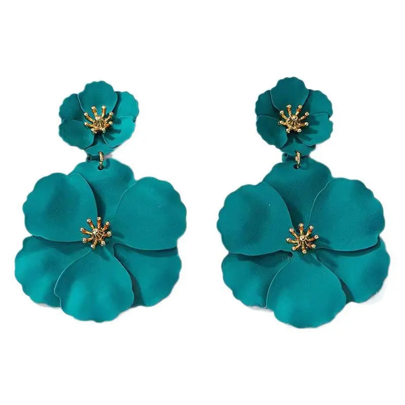 Mori Girl Flower Earrings Retro Long - electronic accessories
