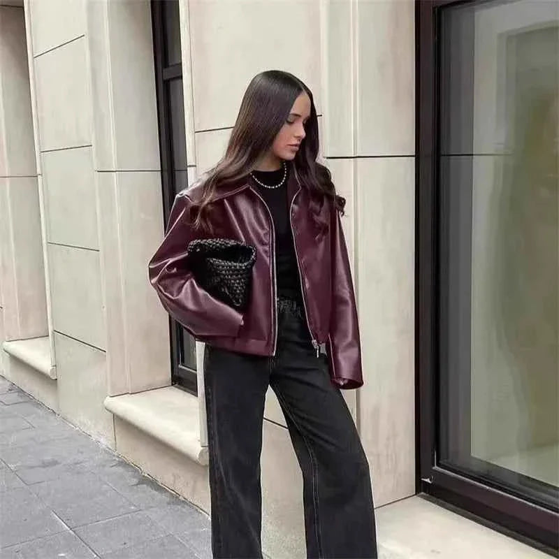 Motorcycle Style Leather Jacket