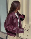 Motorcycle Style Leather Jacket