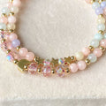 Multi Layer Bracelet With Morganite Chalcedony Matching - Bracelets - electronic accessories