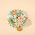 Multi-layer Wooden Bead Beaded Bracelet Elastic - B0013 Light Mix - electronic accessories