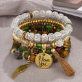 Multi-layer Wooden Bead Beaded Bracelet Elastic - B1038 New Mix - electronic accessories