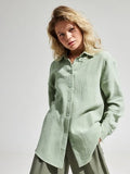 Muslin 100% Cotton Shirt - Light Green / XXL / CHINA