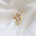 Natural White Shell Stud Earrings Silver Plated For Women - A Pair Of Ear Studs - electronic accessories