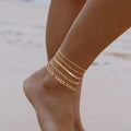 New 6-piece Anklet Personality Chain Like Flat Snake - Xc046 Gold - electronic accessories