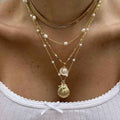 New Pearl Shell Starfish Beach Style Retro Minority Necklace - Norellé