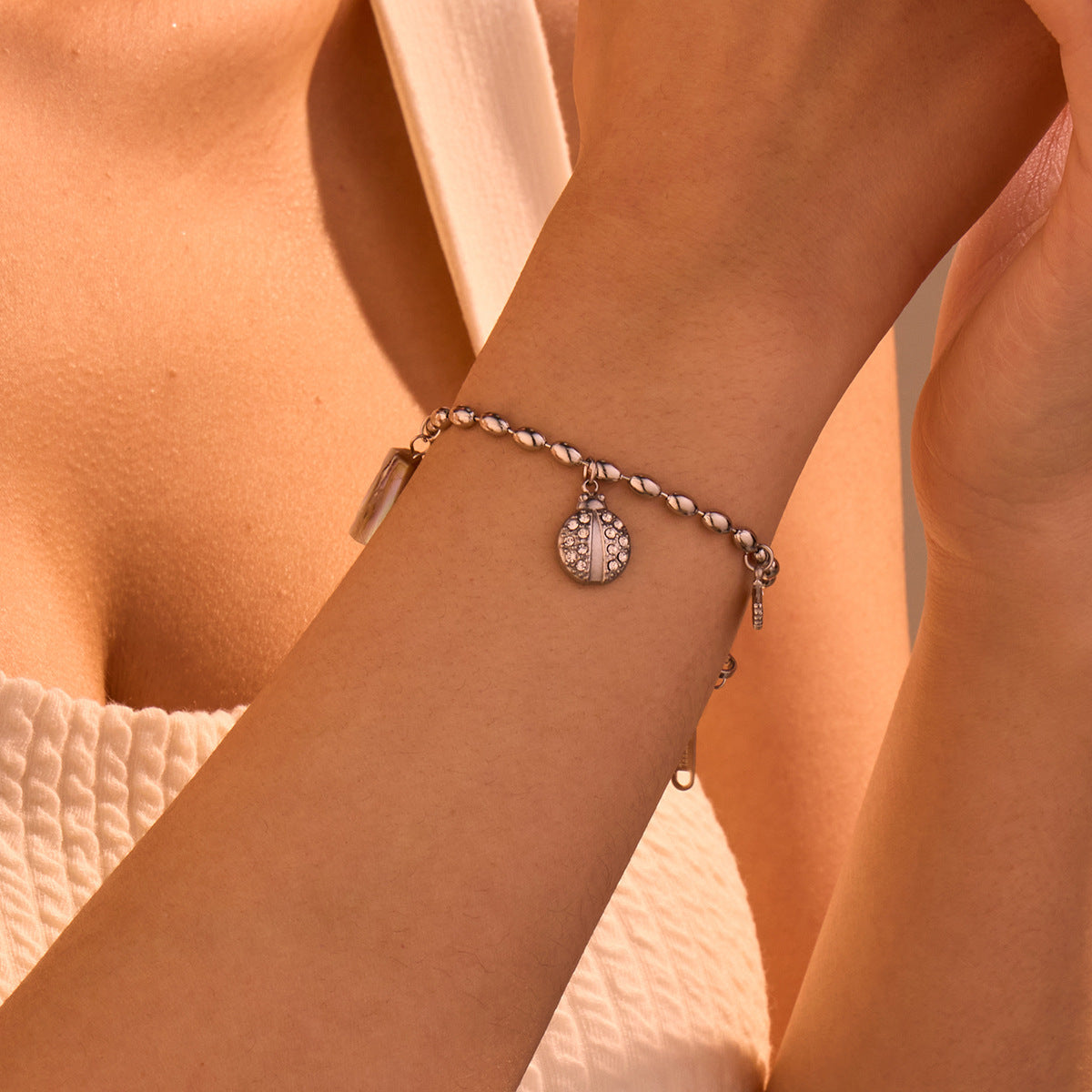 Niche Design Beaded Ocean Style Bracelet Stainless Steel - electronic accessories