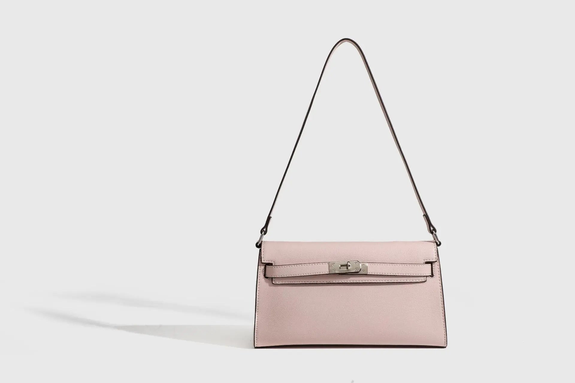Niche Design Single Shoulder Underarm Square Bag - Pink