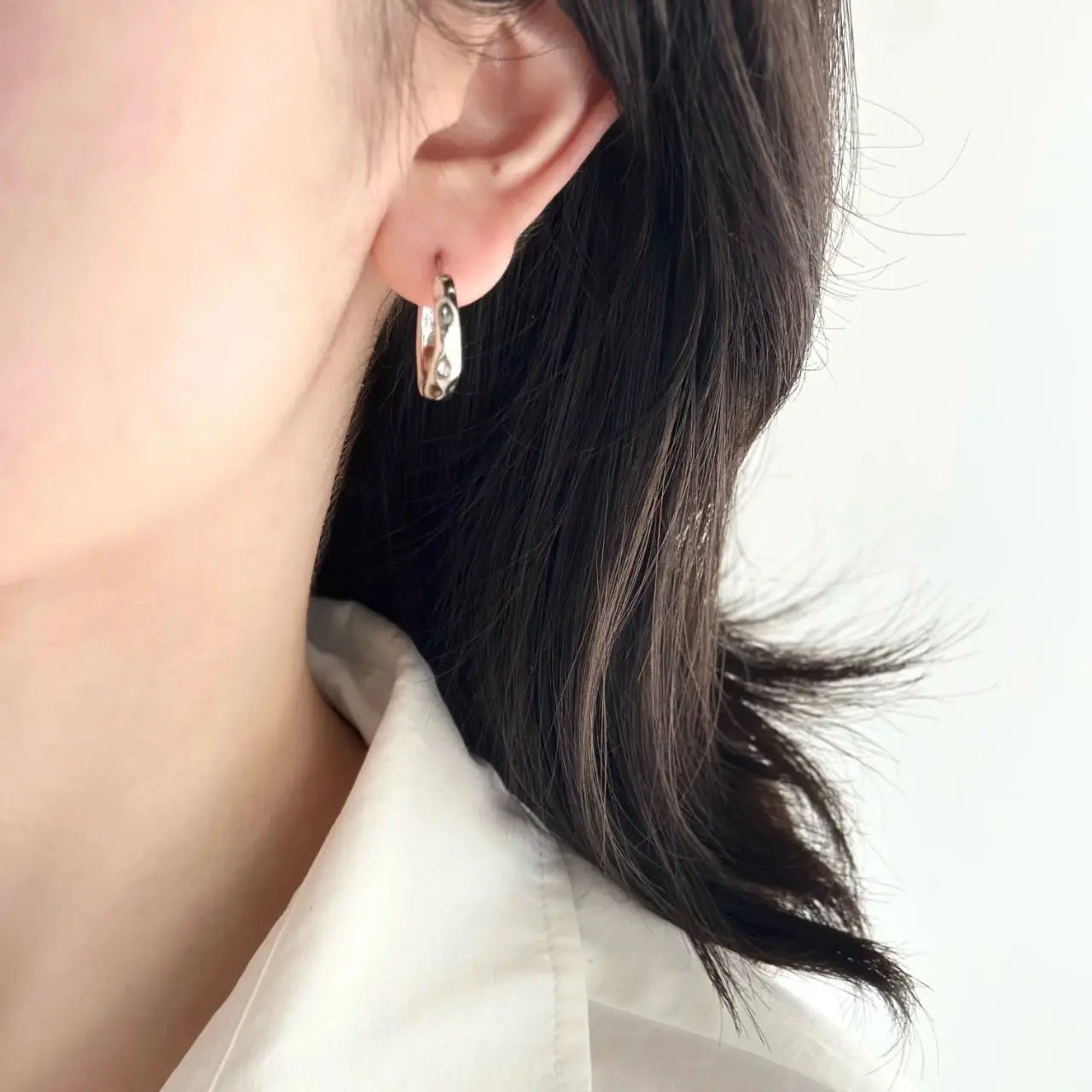 Niche Design Unique Streamer Silver Pin Earrings - electronic accessories