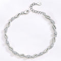 Niche Exquisite Good-looking Aquamarine Bracelet - White Gold Color Diamond / 925 Silver - electronic accessories