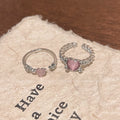 Niche High Sense Opal Love Heart-shaped Ring - electronic accessories