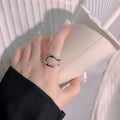 Niche Irregular Crescent Exquisite Titanium Steel Ring For Women - YXZ035 Color - electronic accessories