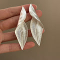 Niche Metal Folding Leaf Earrings - electronic accessories