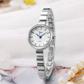 Niche Steel Watch Women’s Simple - Silver Streak White Plate - electronic accessories