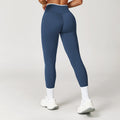 Nude Feel Skinny Yoga Pants Cross High Waist Contrast Color Women - Other