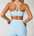 Nude Feel Yoga Bra Hollow-out Beauty Back Contrast Color Quick-drying - Other