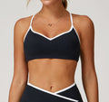 Nude Feel Yoga Bra Hollow-out Beauty Back Contrast Color Quick-drying - Other