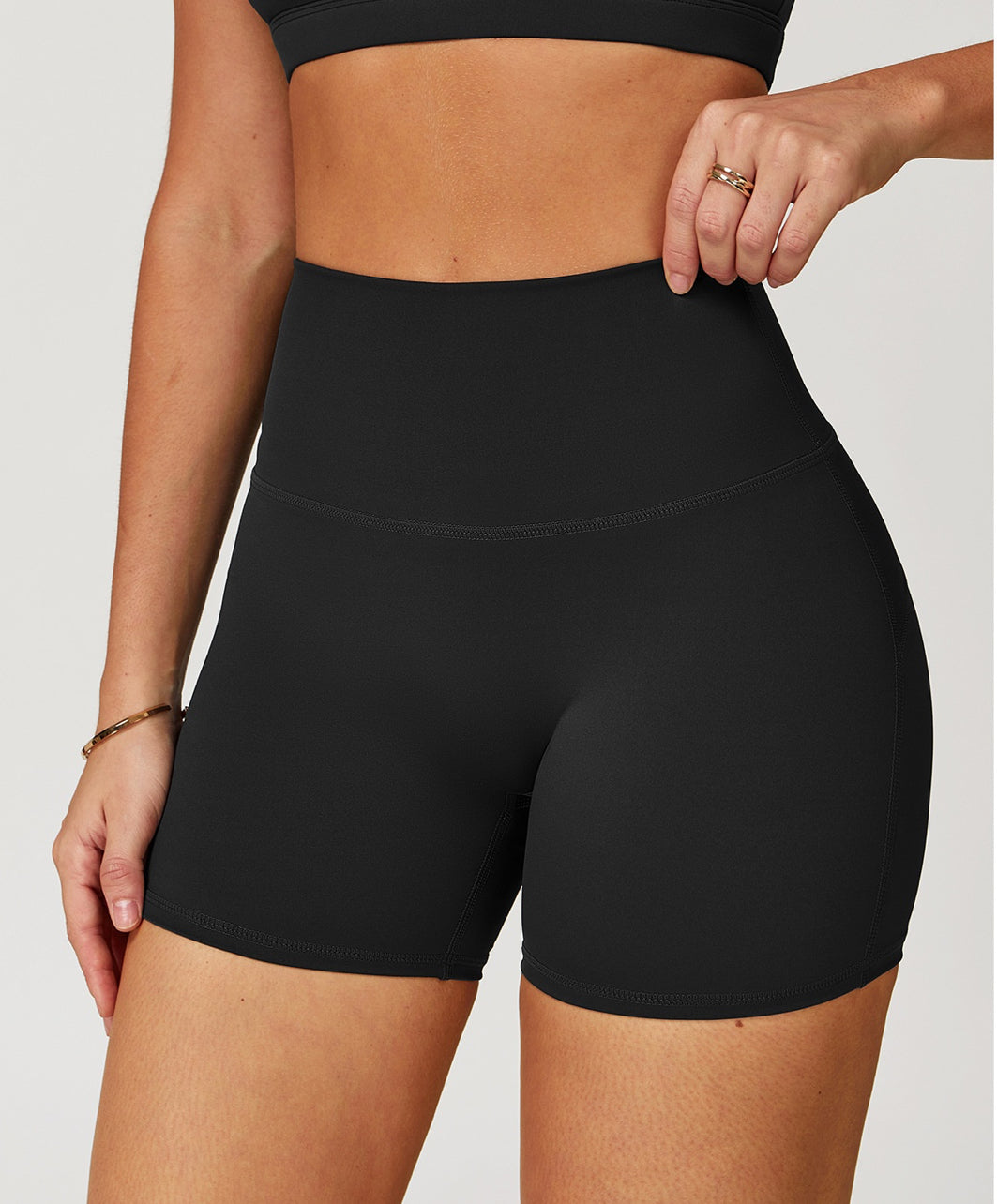 Nude Feel Yoga Shorts For Women High-waist Quick-drying Tight - Other