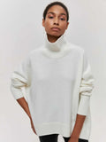 O-neck Knit Sweater Autumn and Winter Women’s - White / M